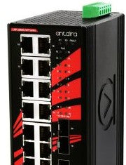 Antaira Technologies LNP-2004G-SFP - 20-Port Industrial PoE+ Gigabit Unmanaged (LNP-2004G-SFP)