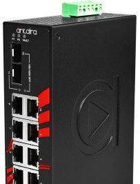 Antaira Technologies LNX-1202G-SFP-T - 12-Port Industrial Gigabit Unmanaged (LNX-1202G-SFP-T)