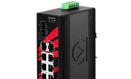 Antaira Technologies LNX-1204G-10G-SFP - 12-Port Industrial Gigabit Unmanaged (LNX-1204G-10G-SFP)