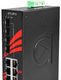 Antaira Technologies LNX-1204G-SFP - 12-Port Industrial Gigabit Unmanaged (LNX-1204G-SFP)