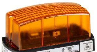 Federal Signal Visual Signaling Devices LP1-024A - StreamLine Low Profile Mini Strobe, 24VDC, Amber (LP1-024A)