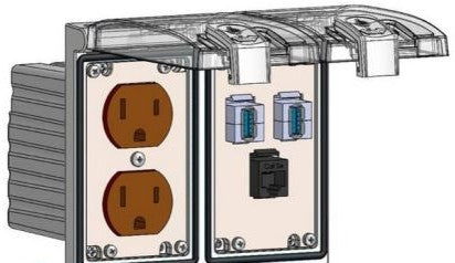 Mencom Remote Access Interfaces LP2-DP-RJ45-2USB-AFAF - DPLX; RJ45; 2 USB-AA; LP2 (LP2-DP-RJ45-2USB-AFAF)