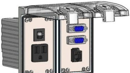 Mencom Remote Access Interfaces LP2-DP1-2DB9-RJ45-R - SMPLX; 2 DB9; RJ45; 3A; LP2 (LP2-DP1-2DB9-RJ45-R)