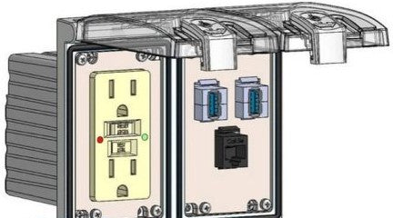 Mencom Remote Access Interfaces LP2-GF-RJ45-2USB-AFAF - GFI; RJ45; 2 USB-AA; LP2 (LP2-GF-RJ45-2USB-AFAF)
