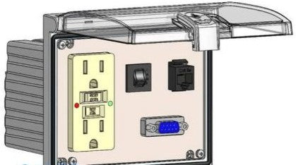 Mencom Remote Access Interfaces LP3-GF-DB9F-RJ45-R - GFI; DB9F; RJ45; 3A; LP3 (LP3-GF-DB9F-RJ45-R)