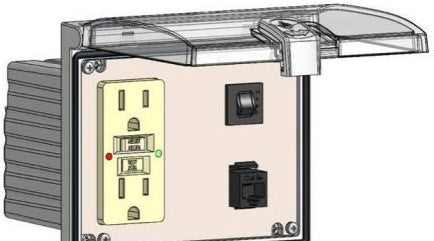 Mencom Remote Access Interfaces LP3-GF-RJ45-15R - GFI; RJ45; 15A; LP3 (LP3-GF-RJ45-15R)