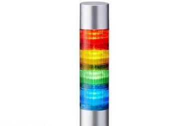 Patlite Visual Signaling Devices LR6-402WJBU-RYGB - 60 UL CE IP65 DC 24V, Direct (LR6-402WJBU-RYGB)