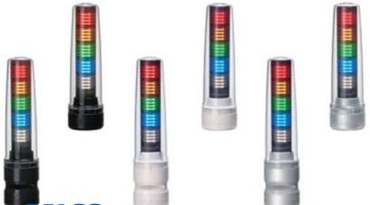 Patlite Visual Signaling Devices LS7-502WC-RYGBC - Continuous light, direct mount, 8-pin M12 (LS7-502WC-RYGBC)