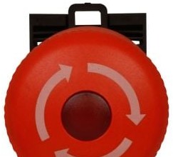 Cutler Hammer M22-PVLT-K01-230R - Eaton M22 Twist-To-Release Emergency (M22-PVLT-K01-230R)