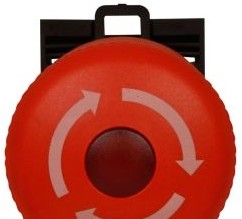 Cutler Hammer M22-PVLT-K12-230R - Eaton M22 Twist-To-Release Emergency (M22-PVLT-K12-230R)