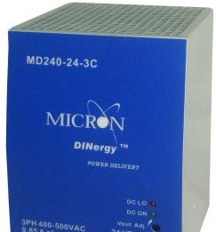 Micron Industries Power Supplies MD240-24-3C - DINergy Power Supply, 340-575 VAC Primary, 24 (MD240-24-3C)