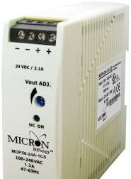 Micron Industries Power Supplies MDP50-24A-1CS - DINergy Power Supply, 85-264 VAC Primary (MDP50-24A-1CS)