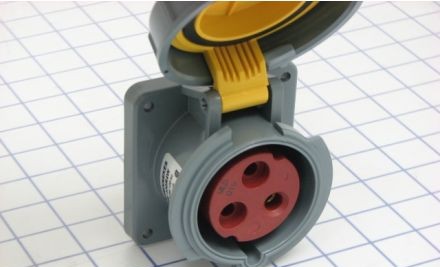 Mennekes Electrical Products Plugs & Receptacles ME330R4W - Receptacle, 30A, 2P-3W, 125V, Watertight (ME330R4W)