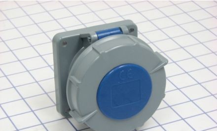 Mennekes Electrical Products Plugs & Receptacles ME330R6W - Receptacle, 30A, 2P-3W, 250V, Watertight (ME330R6W)
