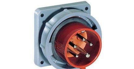 Mennekes Electrical Products Plugs & Receptacles ME4100B5W - Inlet, 100A, 3P-4W, 600V, Watertight, Black (ME4100B5W)
