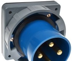 Mennekes Electrical Products Plugs & Receptacles ME4100B9W - Inlet, 100A, 3P-4W, 250V, Watertight, Blue (ME4100B9W)