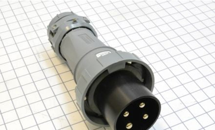 Mennekes Electrical Products Plugs & Receptacles ME4100P5W - Connector, 100A, 3P-4W, 600V, Watertight, Black (ME4100P5W)