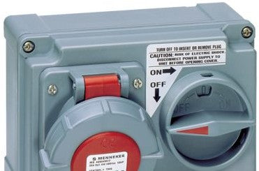 Mennekes Electrical Products Plugs & Receptacles ME420HMI7-M2 - 20A 4W 480V Horizontal Mount Mechanical (ME420HMI7-M2)