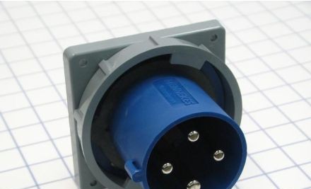 Mennekes Electrical Products Plugs & Receptacles ME460B9W - Inlet, 60A, 3P-4W, 250V, Watertight, Blue (ME460B9W)