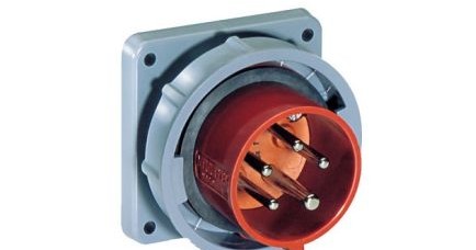 Mennekes Electrical Products Plugs & Receptacles ME5100B5W - Inlet, 100A, 4P-5W, 347/600V, Watertight, Black (ME5100B5W)