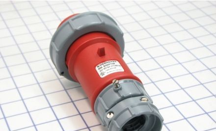 Mennekes Electrical Products Plugs & Receptacles ME520P7W - Plug, 20A, 4P-5W, 277/480V, Watertight, Red (ME520P7W)