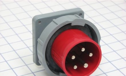 Mennekes Electrical Products Plugs & Receptacles ME530B7W - Inlet, 30A, 4P-5W, 277/480V, Watertight, Blue (ME530B7W)