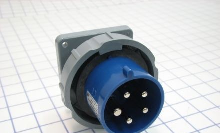 Mennekes Electrical Products Plugs & Receptacles ME530B9W - Inlet, 30A, 4P-5W, 120/208V, Watertight, Blue (ME530B9W)