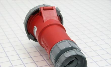 Mennekes Electrical Products Plugs & Receptacles ME530C7W - Connector, 30A, 4P-5W, 277/480V, Watertight, Red (ME530C7W)