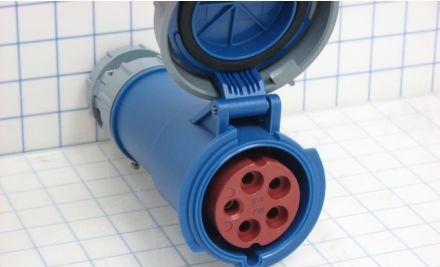Mennekes Electrical Products Plugs & Receptacles ME530C9W - Connector, 30A, 4P-5W, 120/208V, Watertight, Blue (ME530C9W)