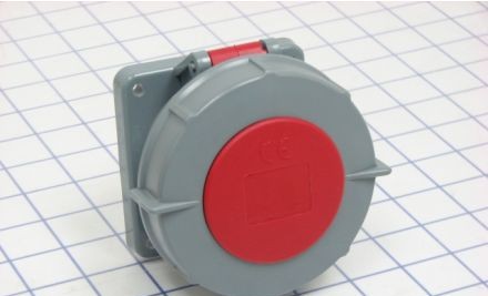 Mennekes Electrical Products Plugs & Receptacles ME530R7W - Receptacle, 30A, 4P-5W, 277/480V, Watertight, Red (ME530R7W)