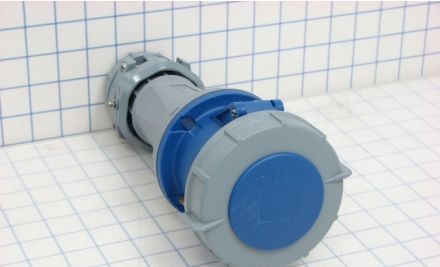 Mennekes Electrical Products Plugs & Receptacles ME560C9W - Connector, 60A, 4P-5W, 120/208V, Watertight, Blue (ME560C9W)