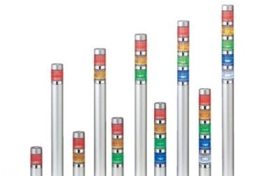 Patlite Visual Signaling Devices MES-102A-R - Continuous light, NPN open collector (MES-102A-R)