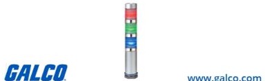 Patlite Visual Signaling Devices MES-302P-RGB+FB123 - Continuous light, PNP open collector (MES-302P-RGB+FB123)