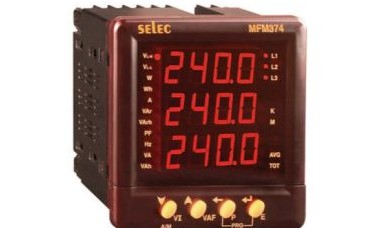 Altech Panel Meters & Gauges MFM374-C-CU - Multi Meter, 1/4DIN, LED (MFM374-C-CU)