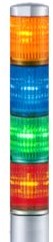 Patlite Visual Signaling Devices MPS-402-YBGR - Continuous light, NPN & PNP open collector (MPS-402-YBGR)