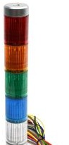 Patlite Visual Signaling Devices MPS-502-RYGBC - Continuous light, NPN & PNP open collector (MPS-502-RYGBC)