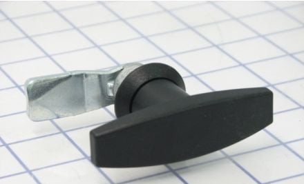 Wiegmann Enclosures N41214TTH - Black Matted Tee Handle 1/4-Turn (N41214TTH)