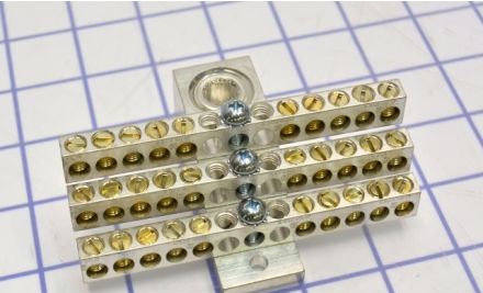 Ilsco Grounding NB-350-30 - Neutral Bar, 30 Taps, 14-4AWG Taps, 350MCM-6AWG (NB-350-30)
