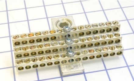 Ilsco Grounding NB-350-36 - Neutral Bar, 36 Taps, 14-4AWG Taps, 350MCM-6AWG (NB-350-36)