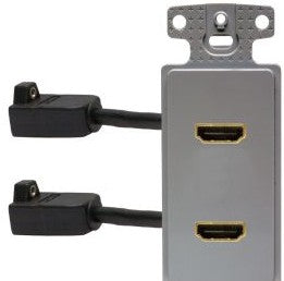 Bryant Electric Jacks NS802GY - Plate, Frame,Decorator,W/2Hdmi,Ff,Gy (NS802GY)
