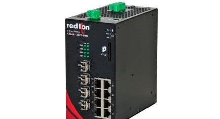 Red Lion Ethernet Switches NT24K-12SFP-DM4 - 12-Port Gigabit Managed Industrial (NT24K-12SFP-DM4)