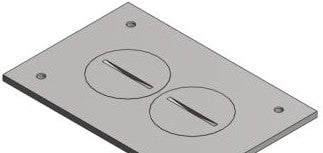 Steel City P64DUAL - Cover Plate for Multi-Gang Floor Boxes for Power (P 64 DU AL)