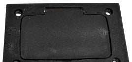 Steel City P64PURCBLK - Single Gange Non-Metallic Cover for Floor (P 64 P URC BLK)