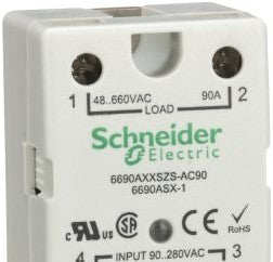 Schneider Relays 6690AXXSZS-AC90 - Solid State Relay, 90A, 90-280VAC Input (P067144EM)
