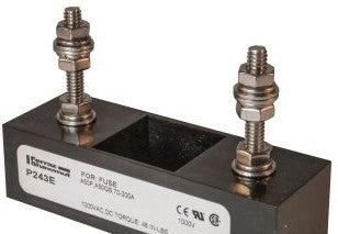 Mersen Fuseblocks & Holders P243E - Fuse Block 1000VAC 1000VDC 200A 1-Pole Stud center (P243E)