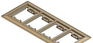 Steel City P644GCP - Four Gang Carpet Plate for Floor Boxes for Power (P64 4GCP)