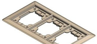 Steel City P64P-3G-CP-BGE - Three Gang Carpet Plate for Floor Boxes (P64P-3G-CP-BGE)