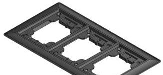 Steel City P64P-3G-CP-BLK - Three Gang Carpet Plate for Floor Boxes (P64P-3G-CP-BLK)