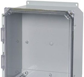 Hammond Manufacturing Enclosures PCJ1084CCHF - Polycarb 10X8X4 Hinge Clr w/Flange (PCJ1084CCHF)