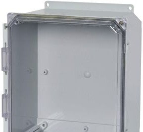 Hammond Manufacturing Enclosures PCJ12106CCHF - Polycarb 12X10X6 Hinge Clr w/Flange (PCJ12106CCHF)